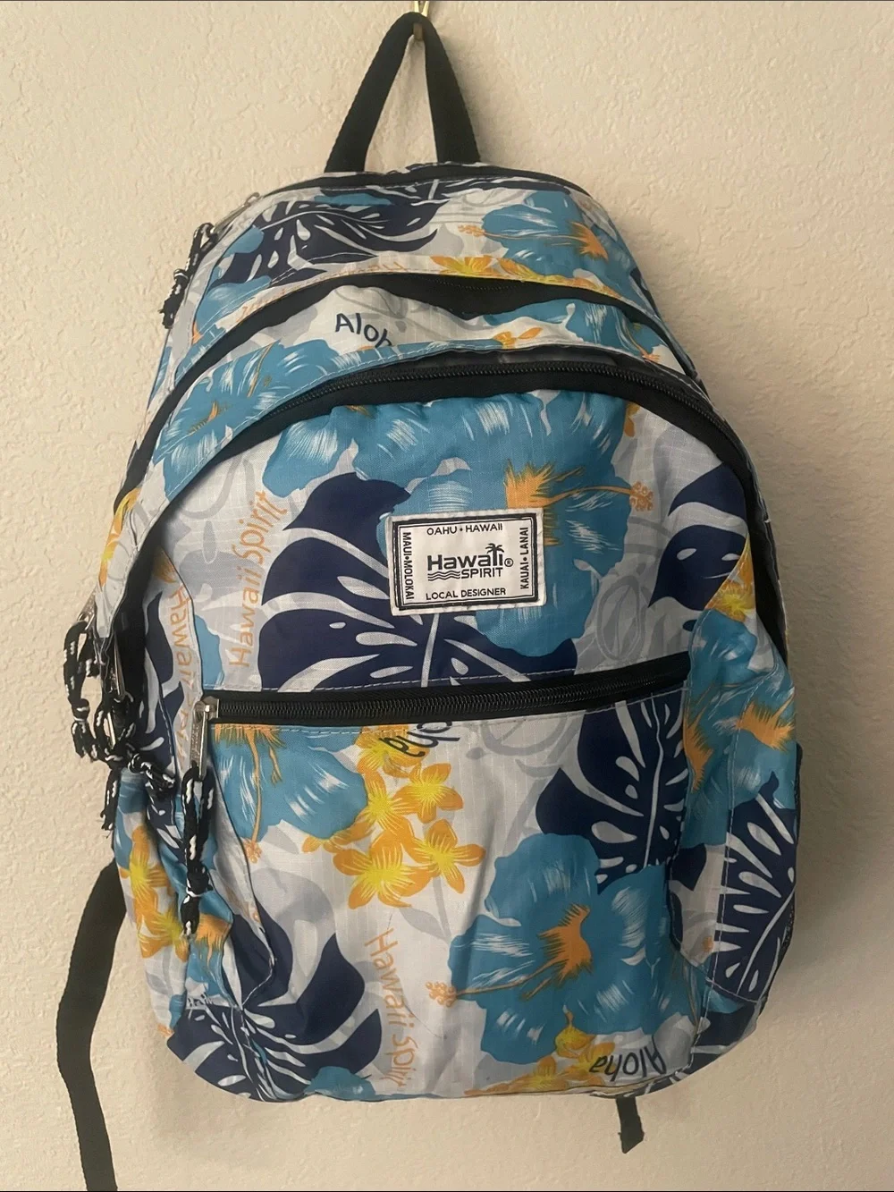 Blue Floral Men's Backpack